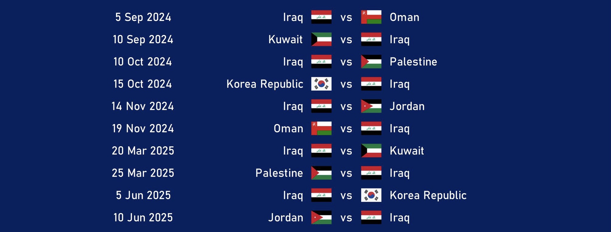 مباريات العراق تصفيات كأس العالم 